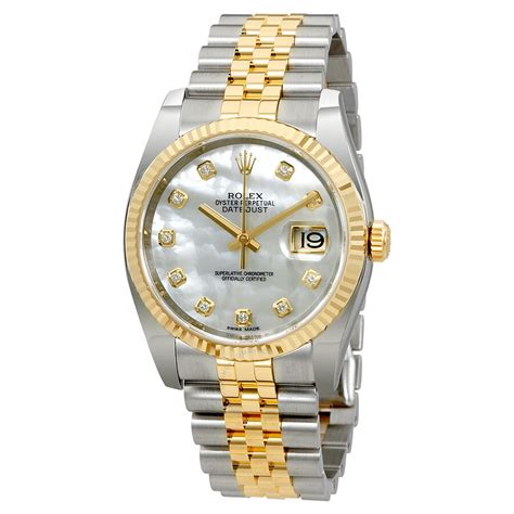 rolex oyster perpetual datejust mother of pearl